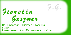 fiorella gaszner business card